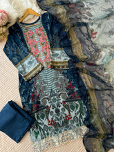 Blue Embroidered Floral Salwar-1099