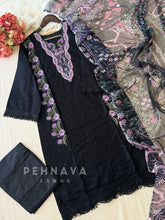 Embroidered Floral Lawn Suit With Printed Dupatta-1624 - Pehnava Lawns