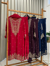 Heavily Handworked Sharara with Pure Chiffon Dupata-6354