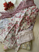 Lace Trimmed Floral Suit-Set-5006