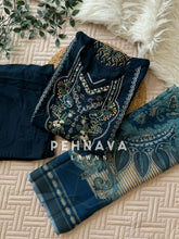 Unstitched Rayon Fully Embroidered Suit-1010