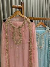 Premium chiffon handwork semi-stitched suit-1078