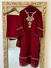 Georgette Designer Suit-red