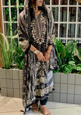 Contrast Chic Crepe Suit-1991