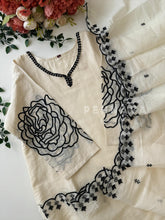 Off-White Rose Embroidery Suit-12074 - Pehnava Lawns
