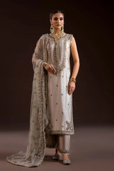 Velvet Yoke Embroidered Suit