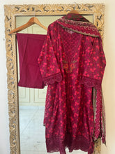 Pure Lawn Suit with embroidered patches and lace detailings-Sd6