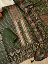 Dual Coloured Muslin Suit-228