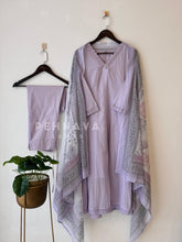 V-Neck Lace Trimed Anarkali Suit-6/D261 - Pehnava Lawns