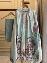 Embellished Floral Cotton Suit-5