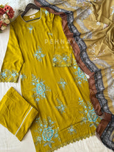 Rayon Suit with Cotton Dupatta-1536-C