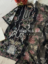 Floral Black Embroidery Suit-1351 - Pehnava Lawns