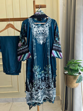 Navy Blue Printed Modern Pakistani Suit-7