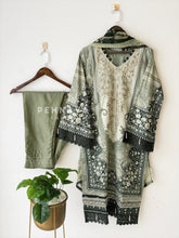 Green Neckline Embroidered Pak-Suit AZ-1361-B