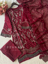 Heavy Embroidery Chiffon Suit - Pehnava Lawns