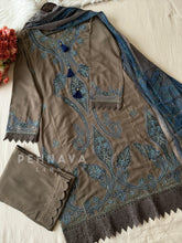 Floral Embroidered Rayon Suit