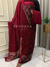 V-Neck Velvet Touch Ajrakh Suit - Pehnava Lawns