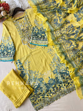 Yellow Cotton Casual Suit 1246