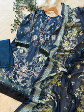 Floral neckline suit with dupatta