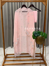 Semi-Stitched Chiffon Suit, Organza Dupatta
