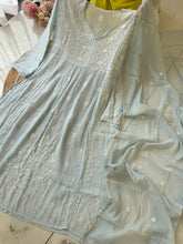 Authentic chikankaari embroidered suit- Blue