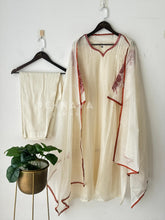 Pure chandheri Pleated Suit - Pehnava Lawns