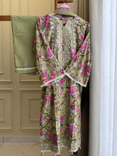 Green Embellished Floral Suit