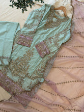 Cotton Heavy Embroidered Partywear Suit-5427