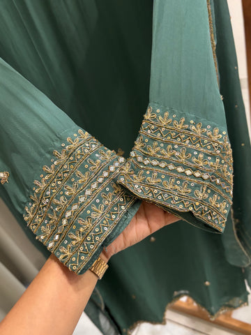 Premium Handworked Soft Organza Suit