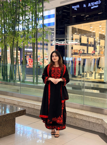 Sayyara Black Party wear Dress - Pehnava Lawns