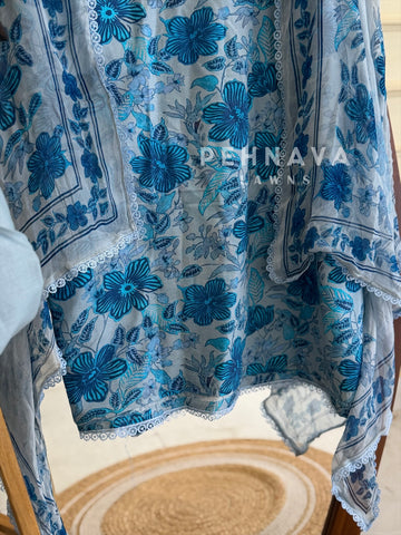 Floral Printed Unstitched Suit