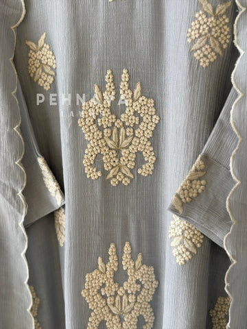 Scallop Embroidered Suit-4169 - Pehnava Lawns
