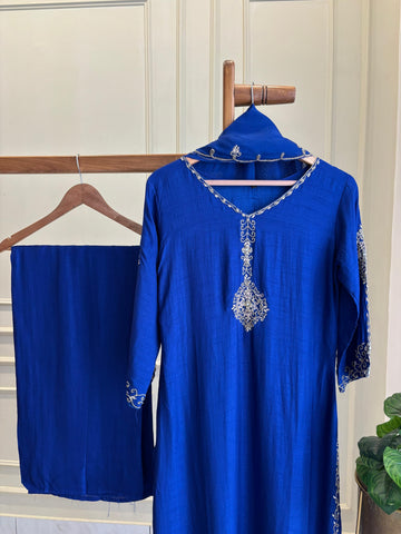 Premium Handworked Royal Blue Salwar Kameez