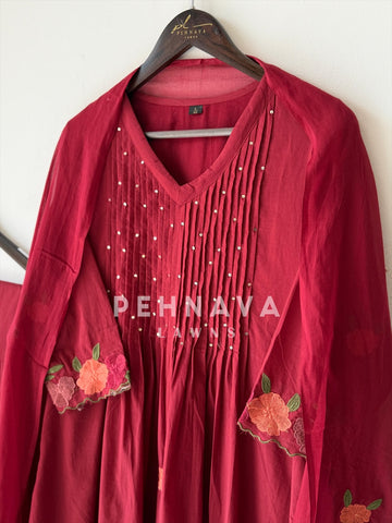 Soft- Cotton Pin Tuck Detailed Suit-6221
