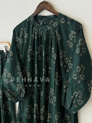 Bloom Stripe Co-ord Set - Pehnava Lawns