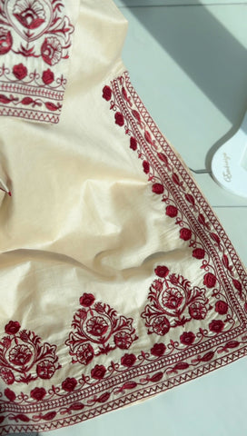 Embroiza Pakistani Modern Two Piece Suit-Beige