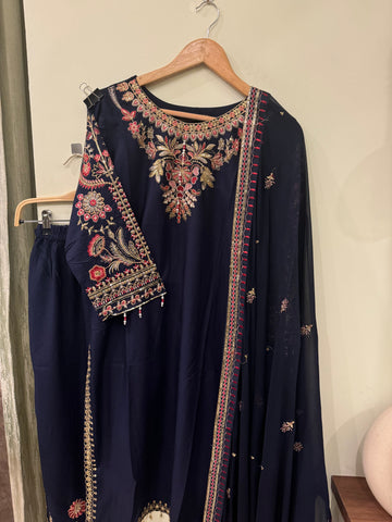 Comfy Rayon party wear with embroidered bottom 104