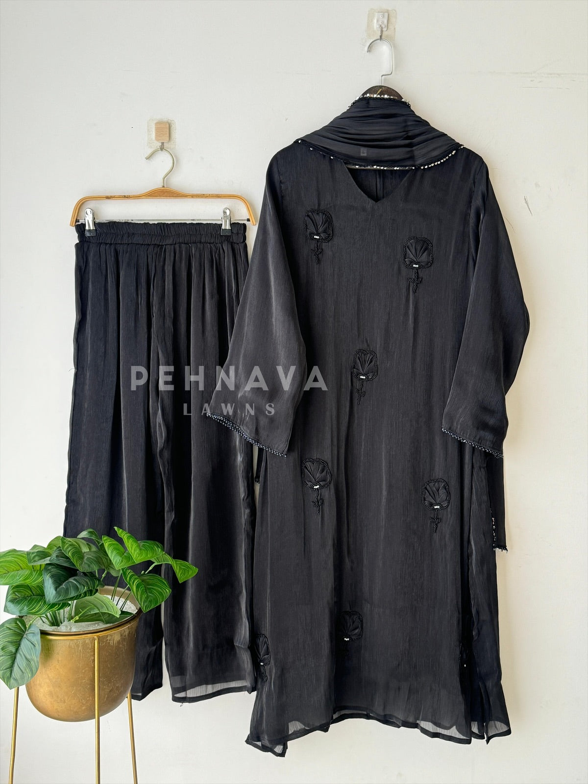 Shimmer A-line 3 peice Suit-3617 - Pehnava Lawns