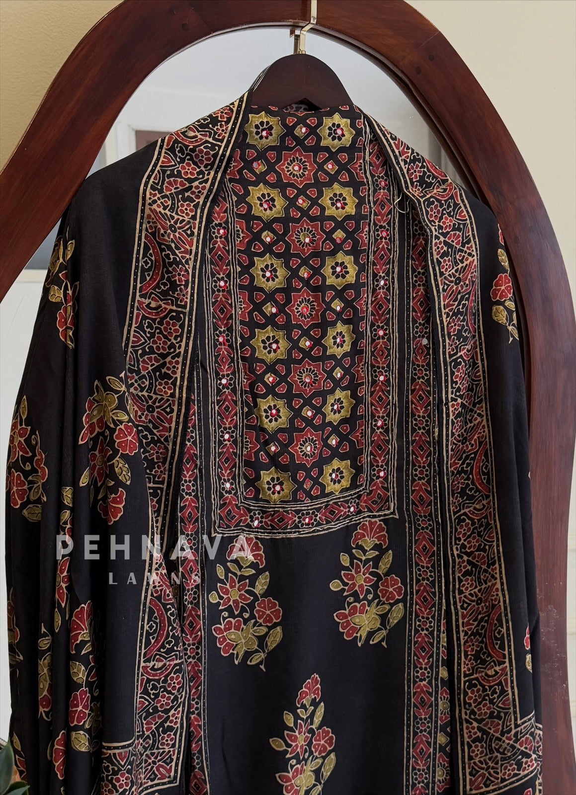Ajrak Printed Unstitched Suit