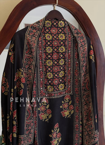Ajrak Printed Unstitched Suit
