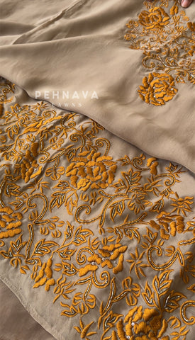 Premium Floral Embroidered Unstitched Suit