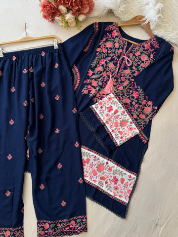 Bell sleeved Cotton Rayon suit