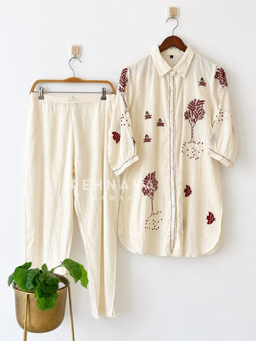 Patterned Shirt & Pant Set