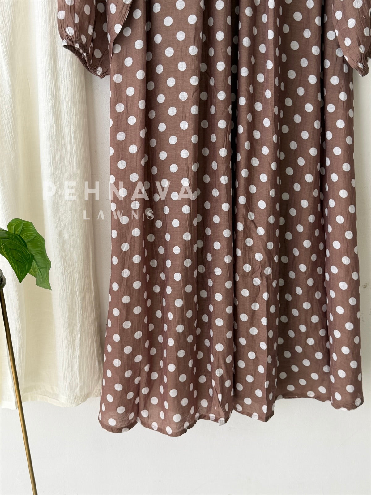 Polka Dot Printed Imported Suit 6176