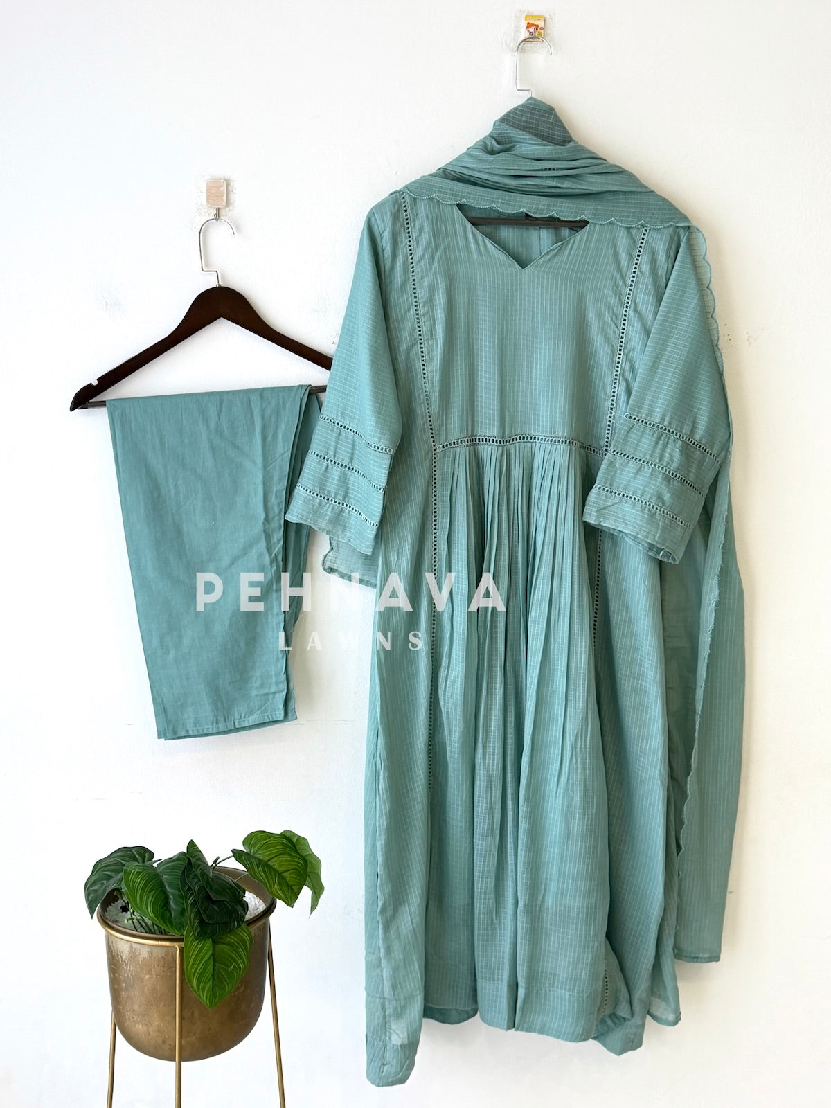 Cota Check Lace-Trimmed Ready-to-Wear Suit - 13543