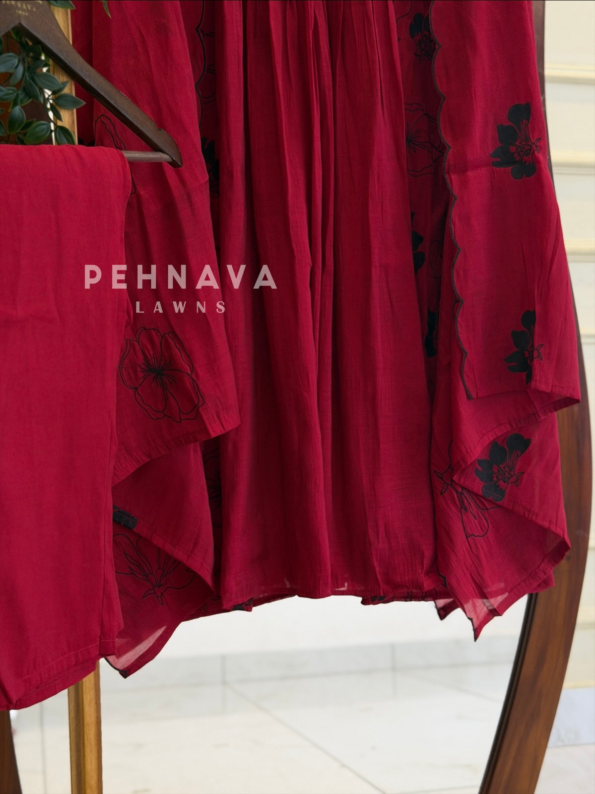 Pintuck Floral Embroidered Ensemble 13014