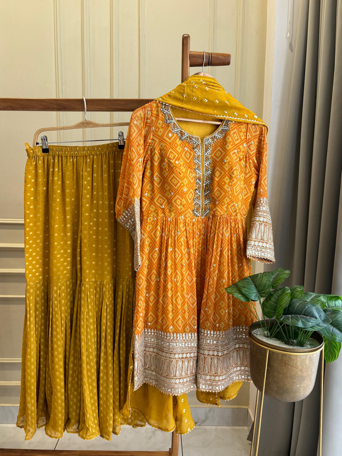 Handworked Peplum Sharara Suit