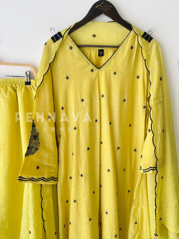 Embroidered Chanderi Suit-3453 - Pehnava Lawns