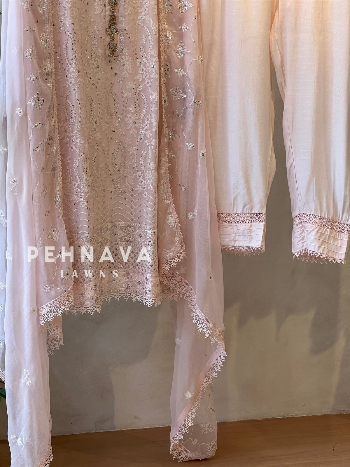 Agha Noor Formal Chiffon Sharara Ensemble