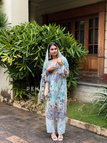 Signature Printed Lawn Unstitched Suit-1523 - Pehnava Lawns